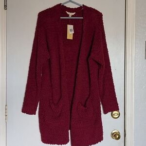 NWT Women's Burgundy Cardigan XL